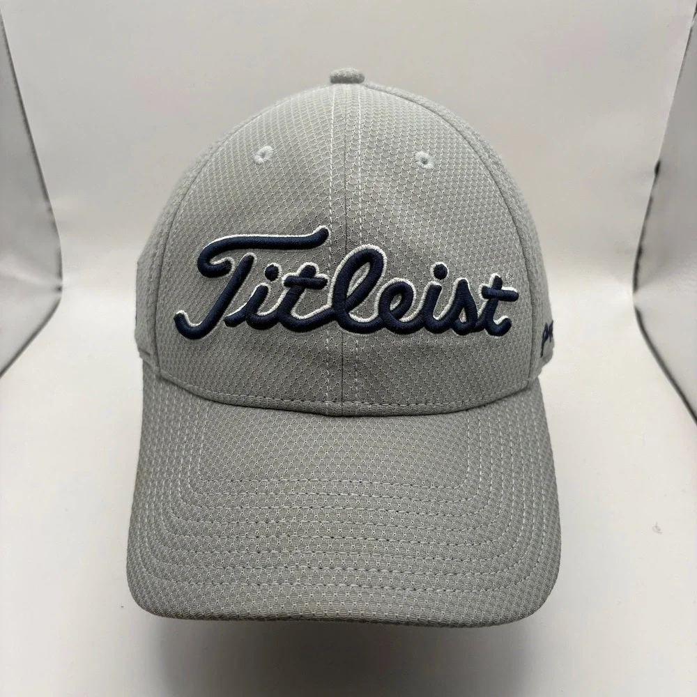 Titleist Pro V1 Golf Cap Hat Grey S/M FootJoy‎ Flexfit Performance